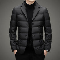 Double-Breasted Quilted Down Jacket for Men