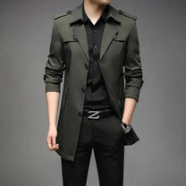 Double Breasted Tailored Trench Coat for Men