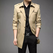 Double Breasted Tailored Trench Coat for Men
