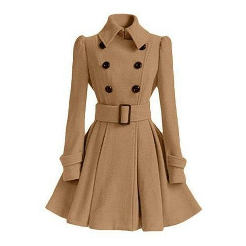 Double Breasted Women&#39;s Windbreaker Trench Coat