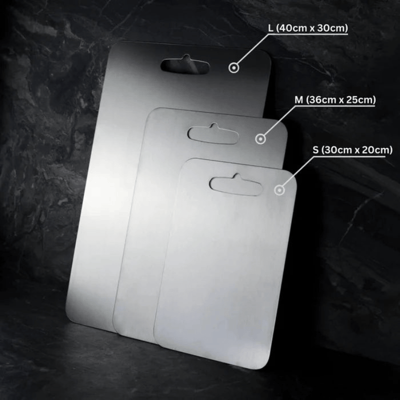 Double-Sided Stainless Steel Cutting Board with Titanium Coating