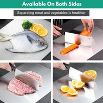 Double-Sided Stainless Steel Cutting Board with Titanium Coating