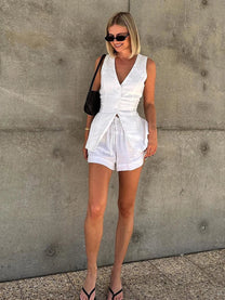 Drawstring Split Co-ord Summer Set