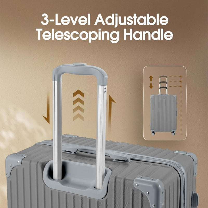 Durable 28 Inch ABS Hard Shell Suitcase With Spinner Wheels And TSA Lock