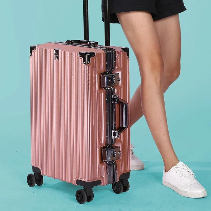 Durable Aluminium Frame Hard Shell Suitcase With Silent Wheels