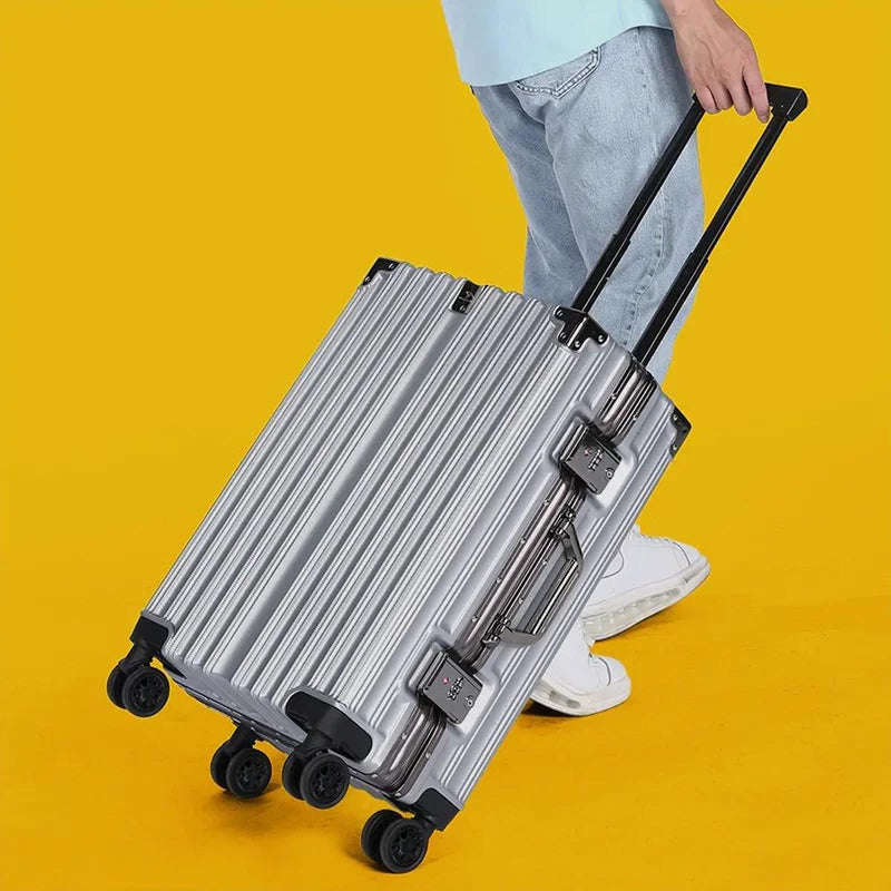 Durable Aluminium Frame Hard Shell Suitcase With Silent Wheels