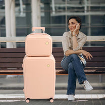 Durable Cabin Suitcase And Cosmetic Case Luggage Set