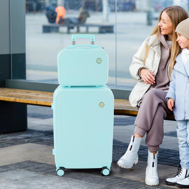Durable Cabin Suitcase And Cosmetic Case Luggage Set