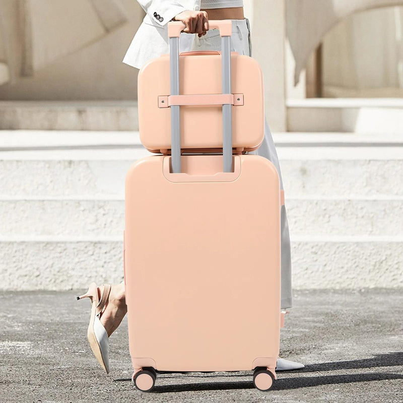 Durable Cabin Suitcase And Cosmetic Case Luggage Set