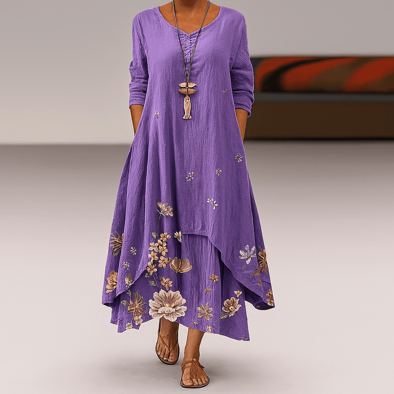 Eco-Friendly A-Line Dress With Defined Waist