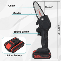 Electric Cordless Chainsaw With Long Battery Life For Pruning And Trimming