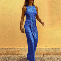 Elegant Glitter Sequin Jumpsuit For Special Occasions