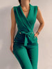 Green With V-Neck