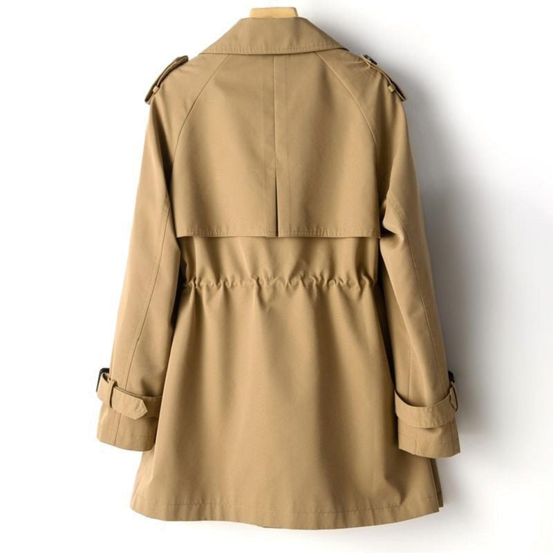 Elegant Notched Lapel Trench Coat for Women