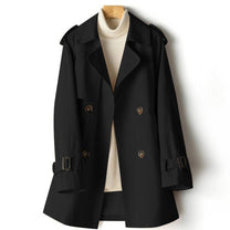 Elegant Notched Lapel Trench Coat for Women
