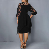 Elegant Plus Size Midi Dress