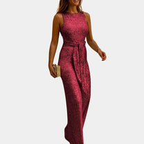 Elegant Sleeveless Glitter Jumpsuit For Women