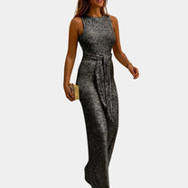 Elegant Sleeveless Glitter Jumpsuit For Women