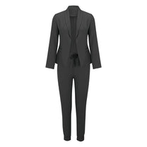 Elegant Two-Piece Set With Tie Belt And Flowing Top