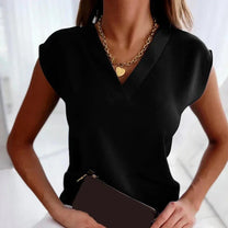 Elegant V-Neck Lightweight Women&#39;s Top