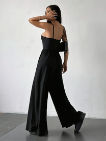 Elegant Wide Leg Sleeveless Jumpsuit