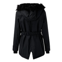 Elegant Winter Parka With Faux Fur Hood