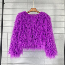 Elegant Women&#39;s Faux Fur Coat for Winter
