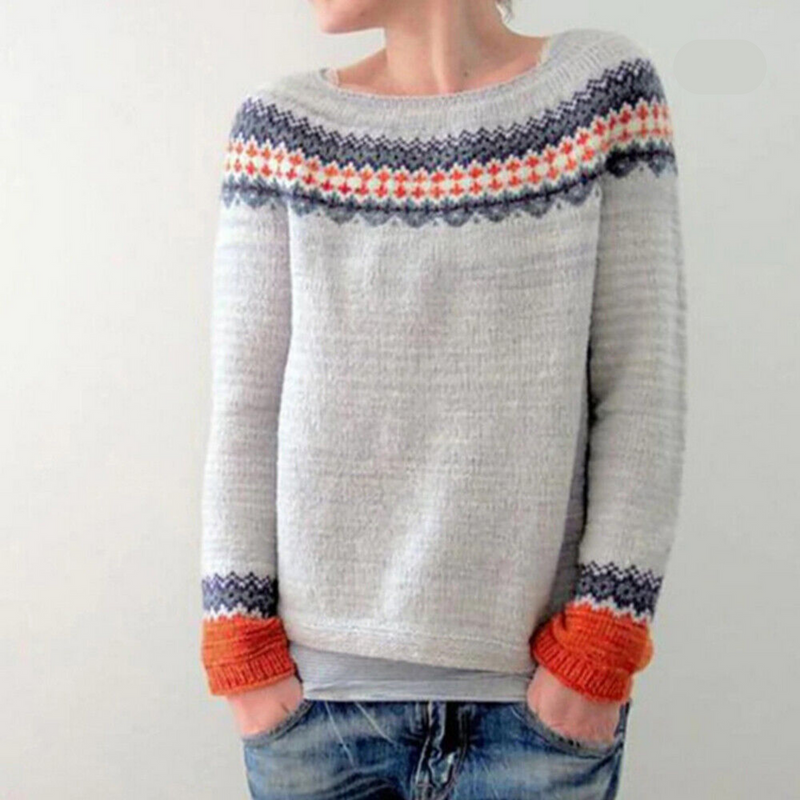 Elegant Women&#39;s Knit Pullover For Autumn Wear