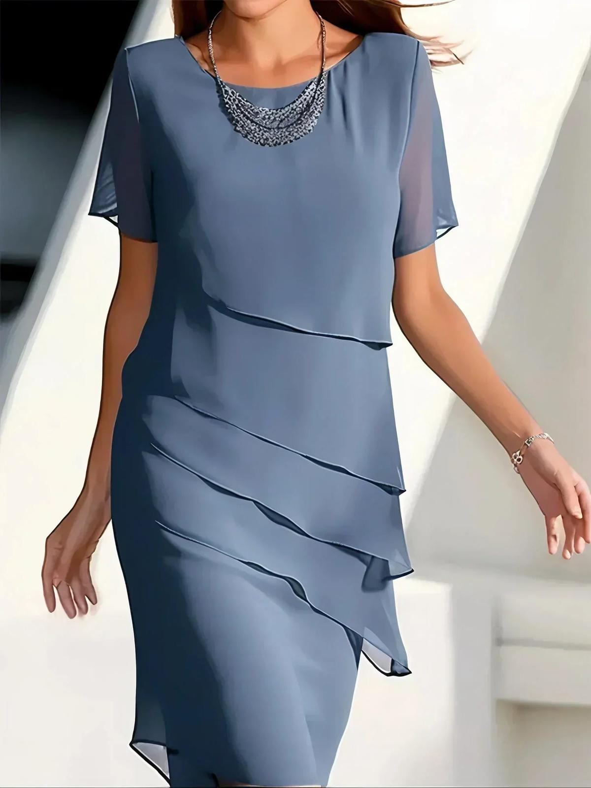 Elegant Women&#39;s Shaping Midi Dress With Tailored Fit