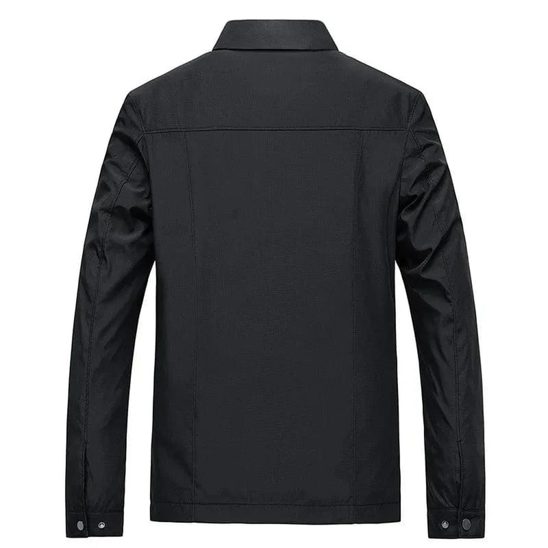 Elegant Zip-Up Sweater With Classic Collar