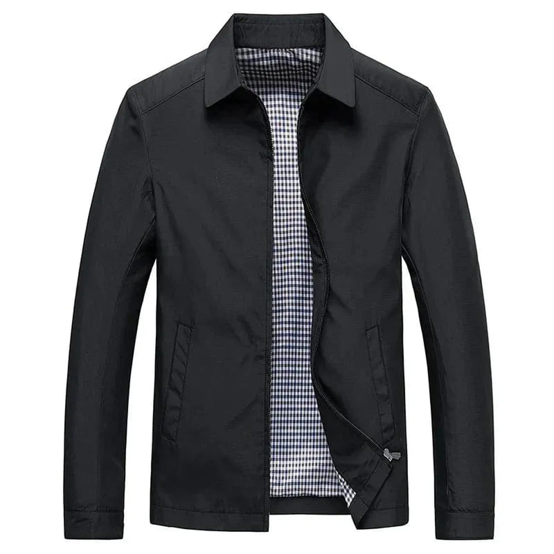 Elegant Zip-Up Sweater With Classic Collar