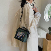 Embroidered Mandala Crossbody Bag - Lightweight Boho Design