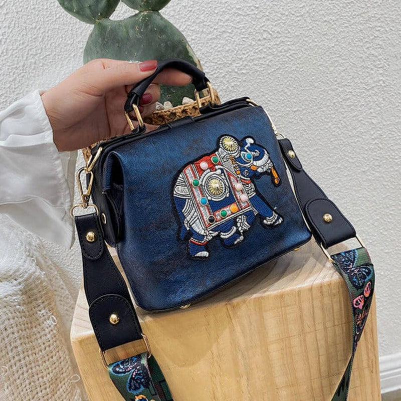 Embroidered Mandala Crossbody Bag - Lightweight Boho Design