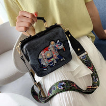 Embroidered Mandala Crossbody Bag - Lightweight Boho Design