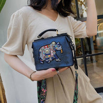 Embroidered Mandala Crossbody Bag - Lightweight Boho Design