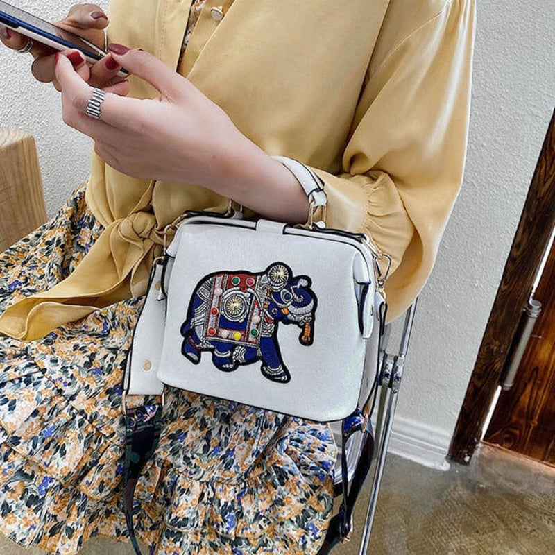 Embroidered Mandala Crossbody Bag - Lightweight Boho Design