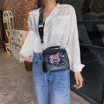 Embroidered Mandala Crossbody Bag - Lightweight Boho Design