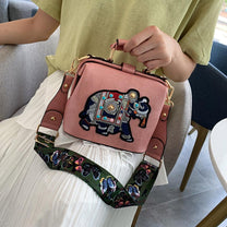 Embroidered Mandala Crossbody Bag - Lightweight Boho Design