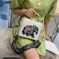 Embroidered Mandala Crossbody Bag - Lightweight Boho Design