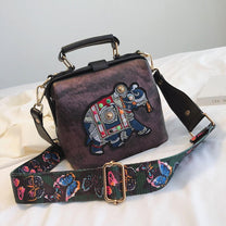 Embroidered Mandala Crossbody Bag - Lightweight Boho Design