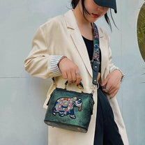 Embroidered Mandala Crossbody Bag - Lightweight Boho Design