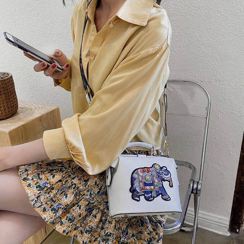 Embroidered Mandala Crossbody Bag - Lightweight Boho Design