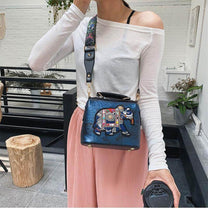 Embroidered Mandala Crossbody Bag - Lightweight Boho Design