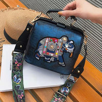Embroidered Mandala Crossbody Bag - Lightweight Boho Design