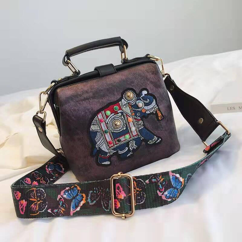 Embroidered Mandala Crossbody Bag - Lightweight Boho Design