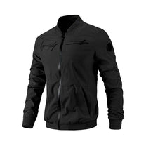 Embroidered Men&#39;s Bomber Jacket For Transitional Weather