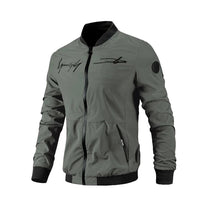 Embroidered Men&#39;s Bomber Jacket For Transitional Weather