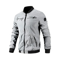 Embroidered Men&#39;s Bomber Jacket For Transitional Weather
