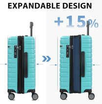 Expandable 20-Inch Cabin Suitcase With 360° Spinner Wheels And TSA Lock
