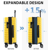Expandable 20-Inch Cabin Suitcase With 360° Spinner Wheels And TSA Lock